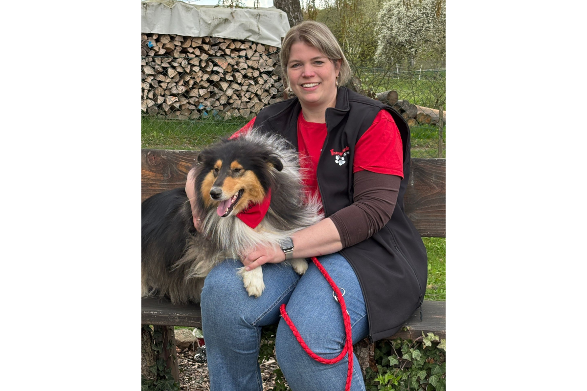 Yvonne mit Hündin Kleopatra